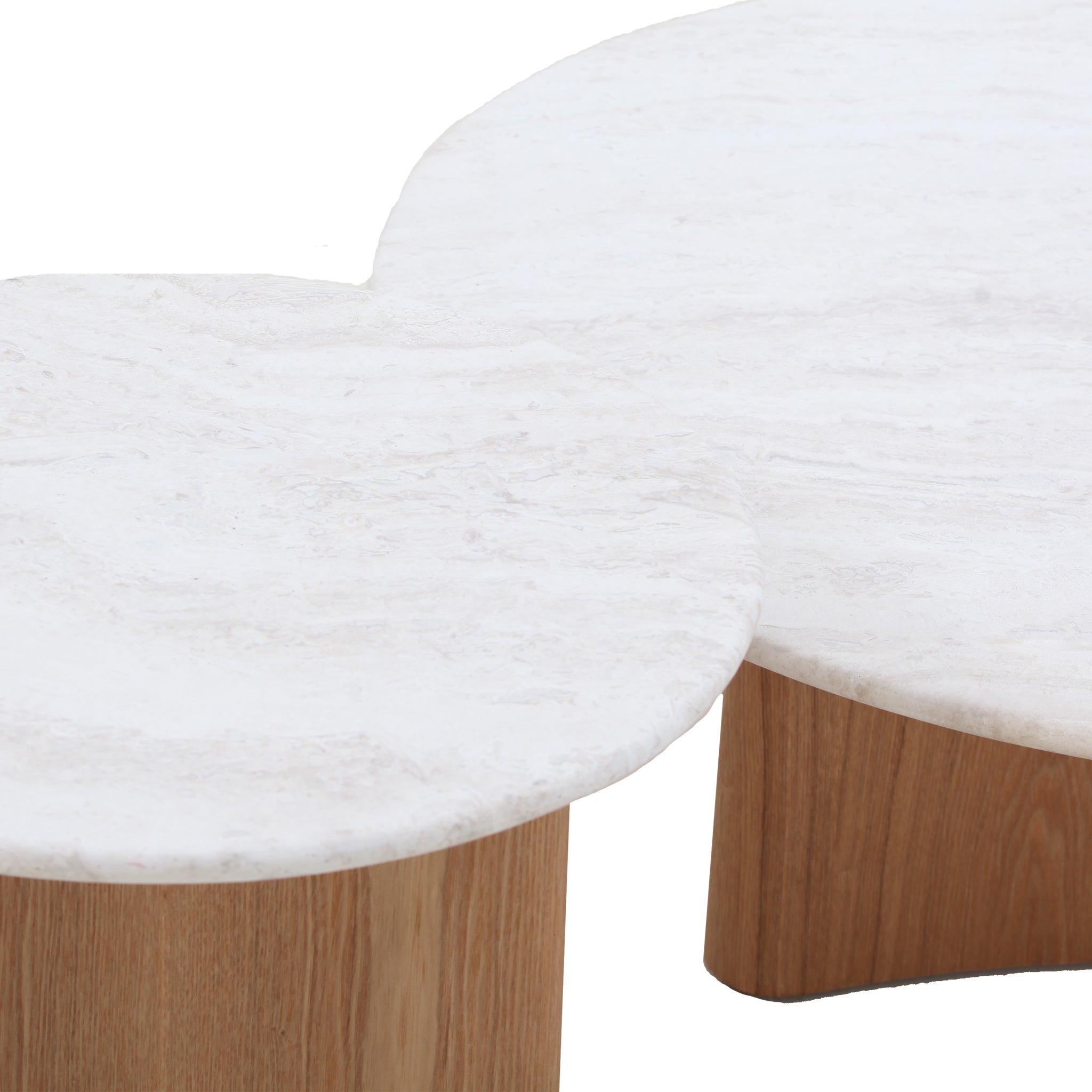 Nested Travertine Coffee Table - Natural - image 5
