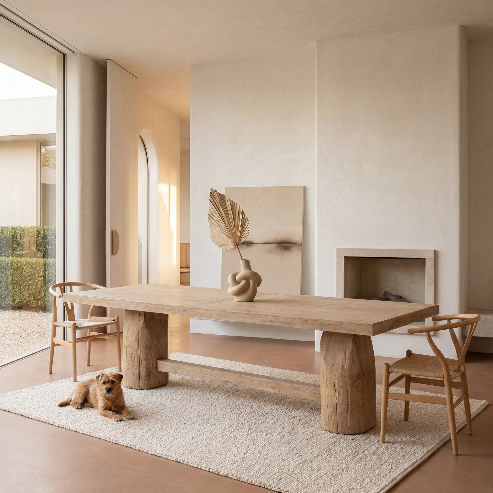 CDT8656-NA 2.8m Elm Dining Table - Natural
