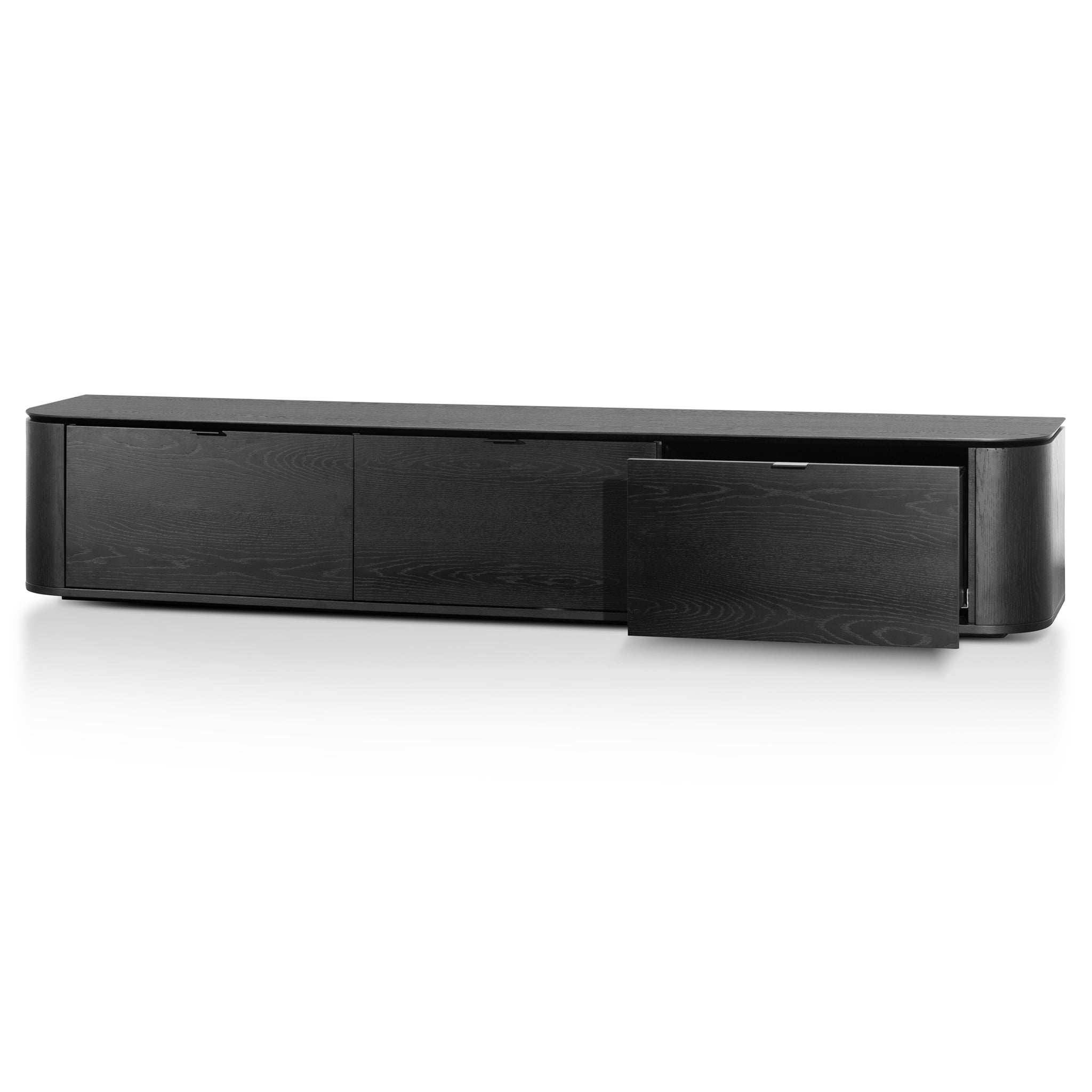 2.4m TV Entertainment Unit - Black Oak - image 3