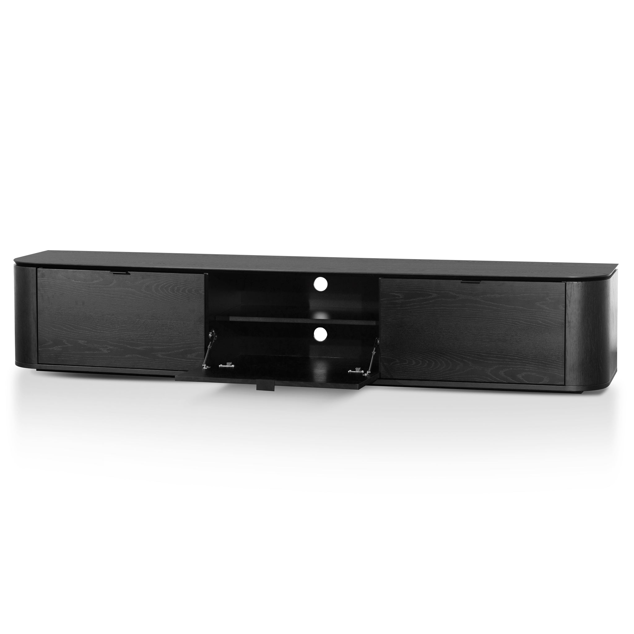 2.4m TV Entertainment Unit - Black Oak - image 4