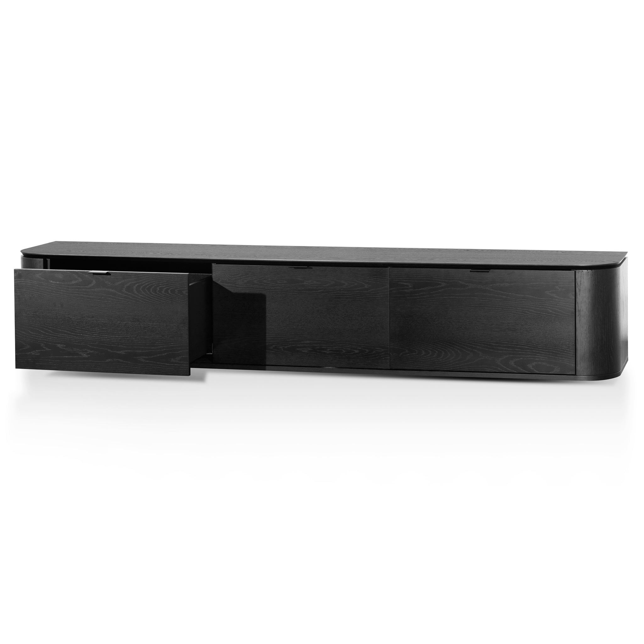 2.4m TV Entertainment Unit - Black Oak - image 5