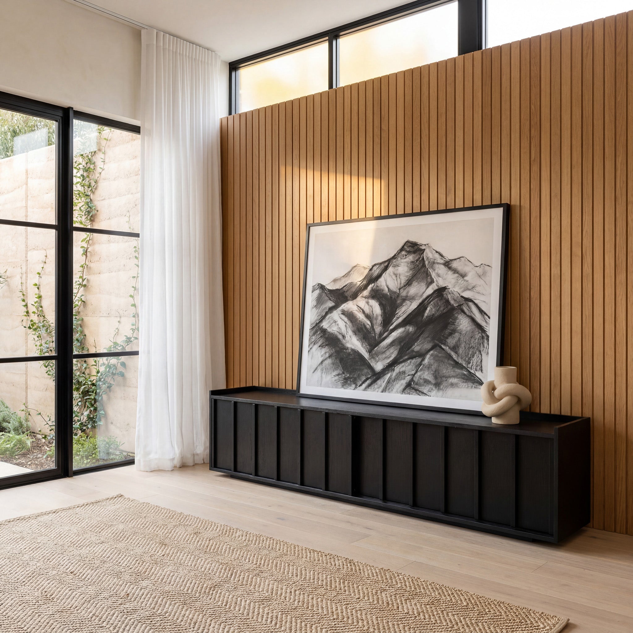 2m TV Entertainment Unit - Black