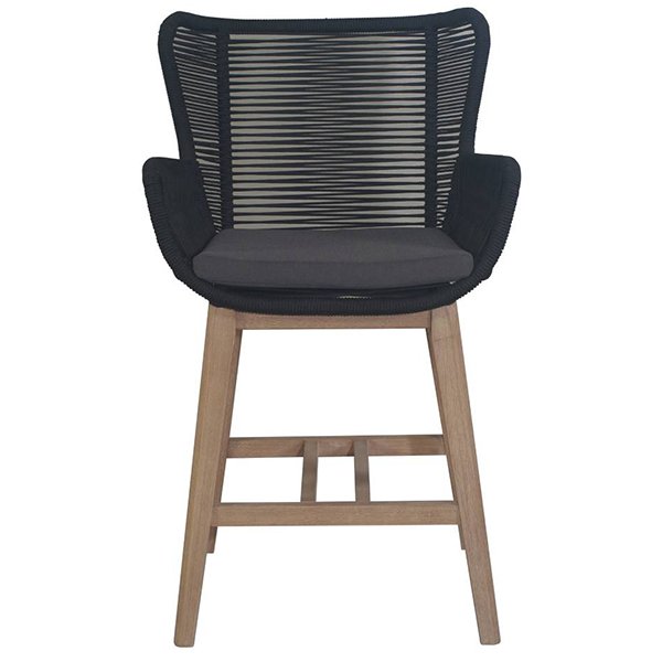 Kuhl Rope & Eucalyptus Timber Outdoor Bar Chair