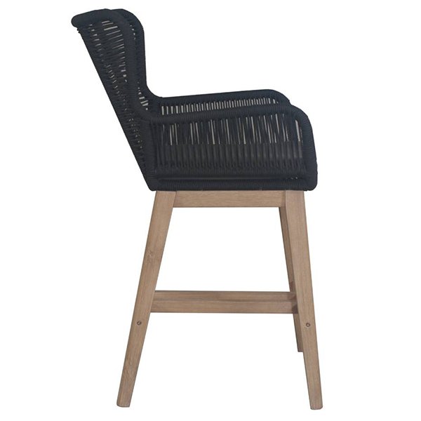 Kuhl Rope & Eucalyptus Timber Outdoor Bar Chair