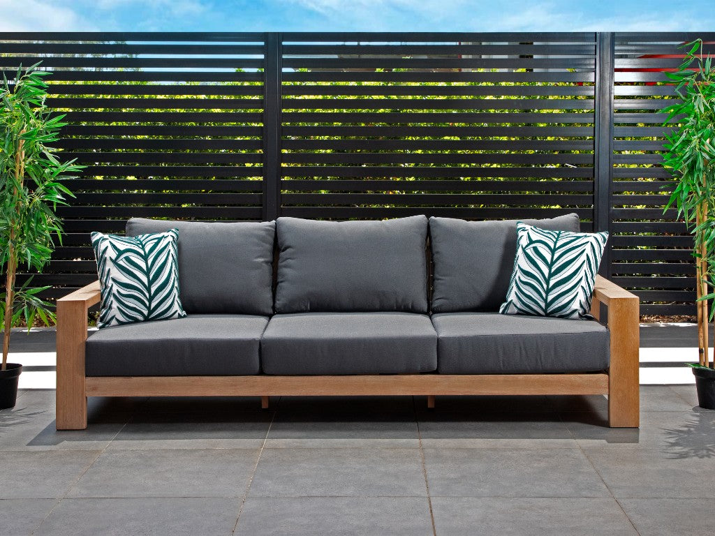 Kuhl 3 Seater Eucalyptus Timber Outdoor Sofa