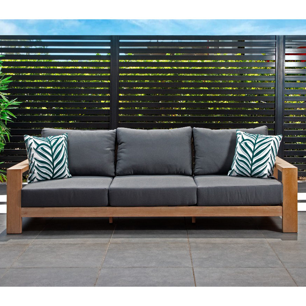 Kuhl 3 Seater Eucalyptus Timber Outdoor Sofa