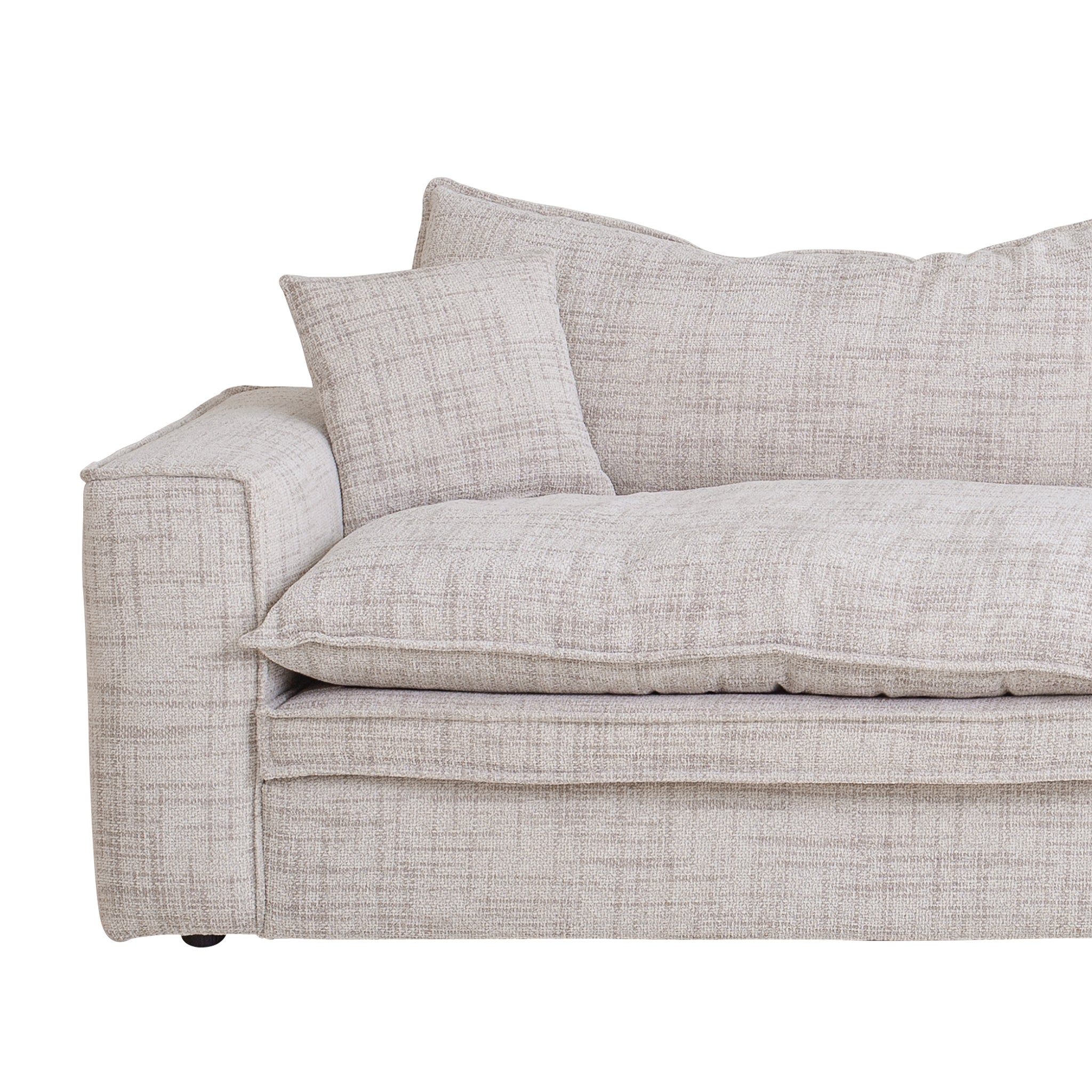 2.96m 3 Seater Fabric Sofa - Cream