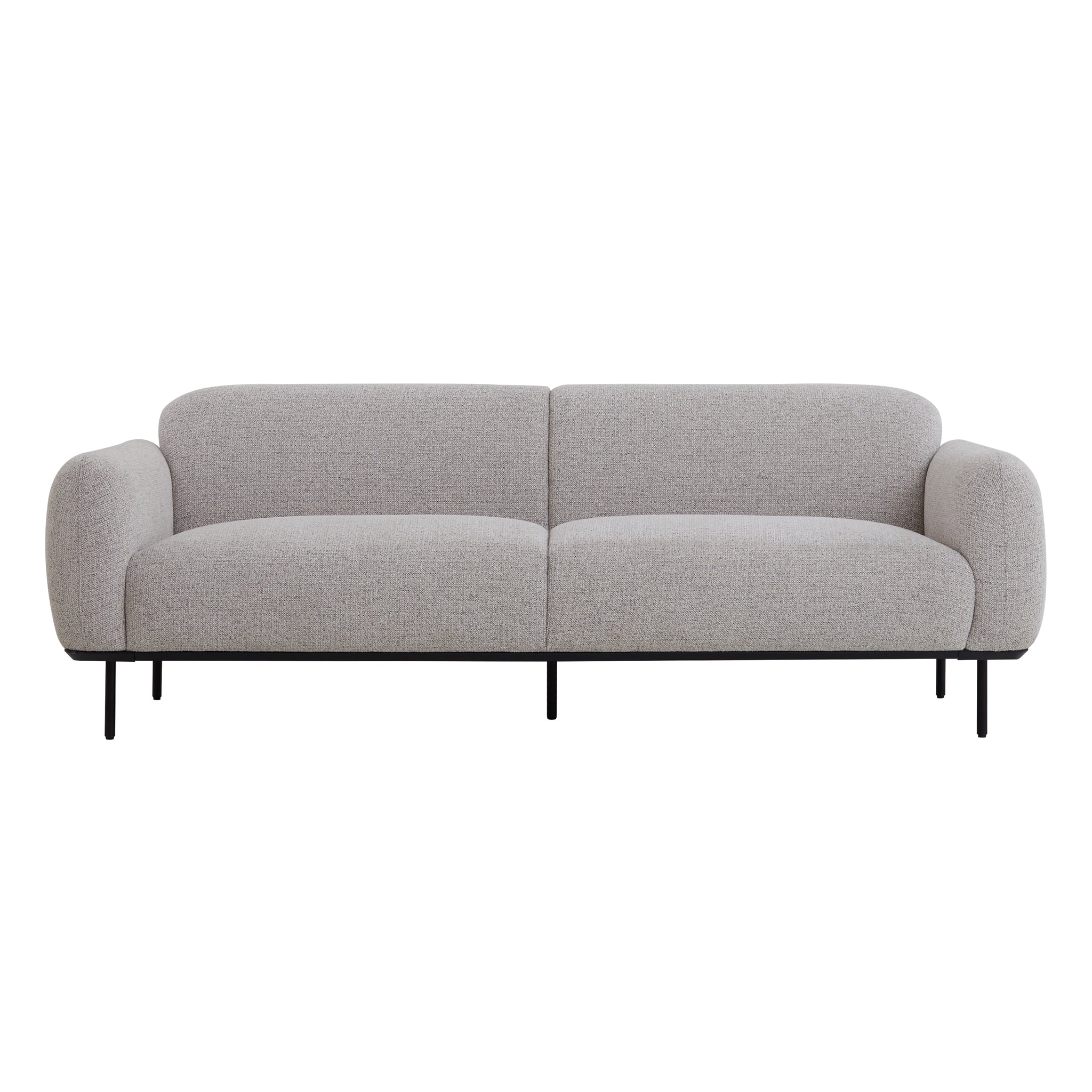 2.33m 3 Seater Fabric Sofa - Speckled Grey