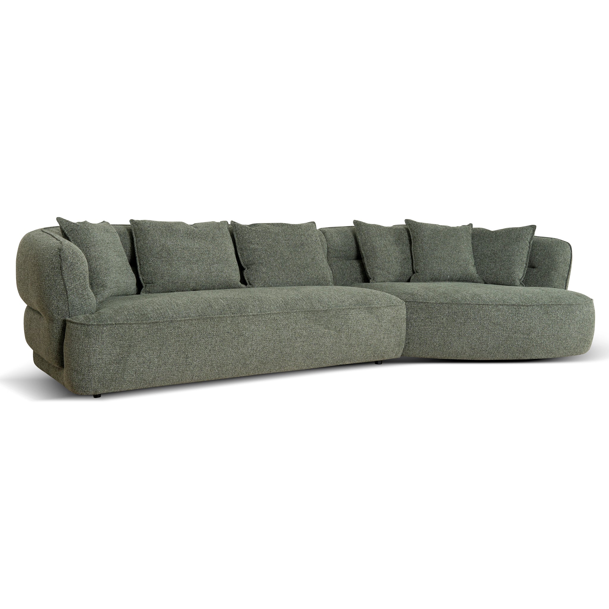 Right Chaise Sofa - Coral Dark Green - image 2