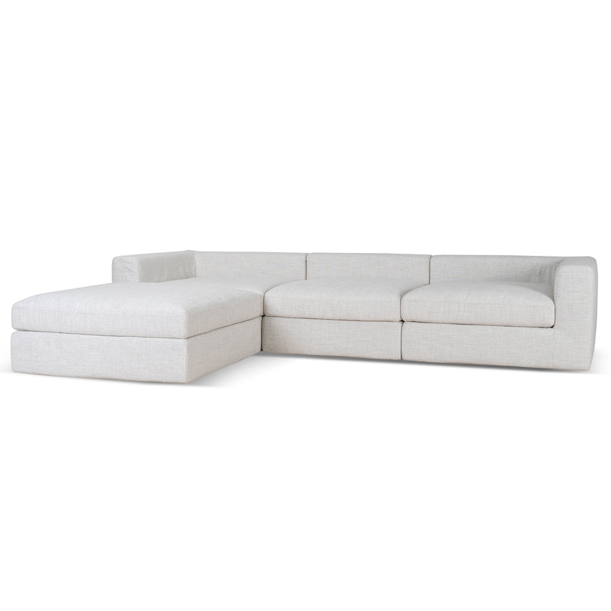 3 Seater Chaise Sofa - Silver Grey