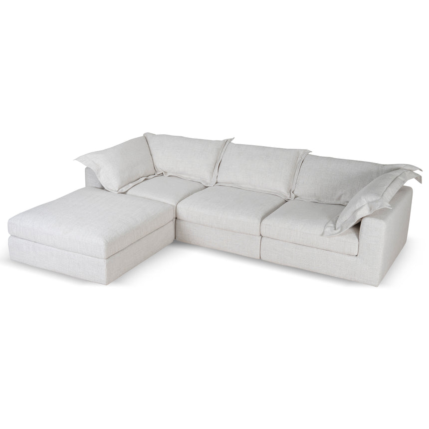 3 Seater Chaise Sofa - Silver Grey