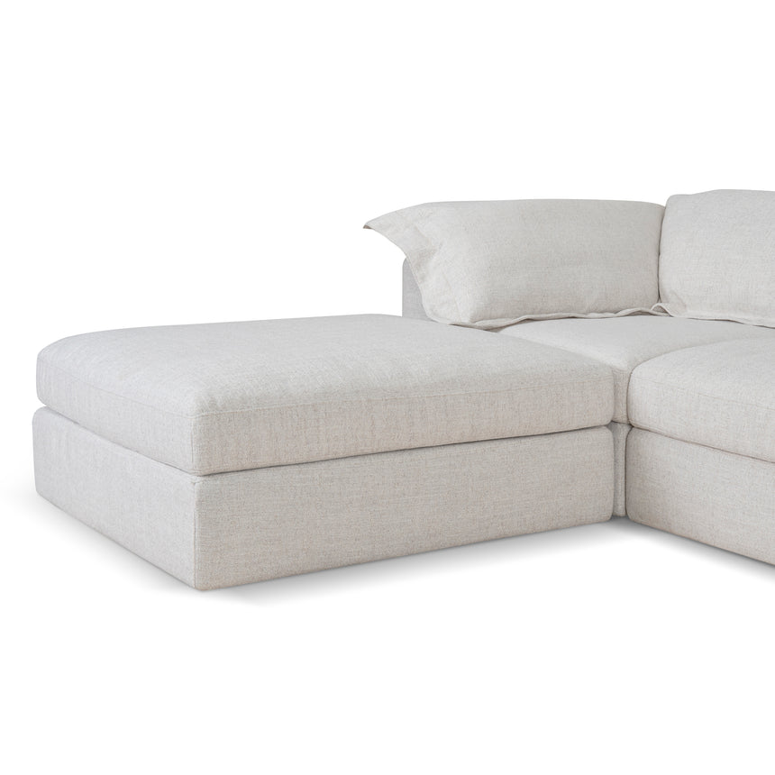 3 Seater Chaise Sofa - Silver Grey