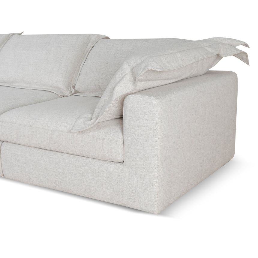 3 Seater Chaise Sofa - Silver Grey