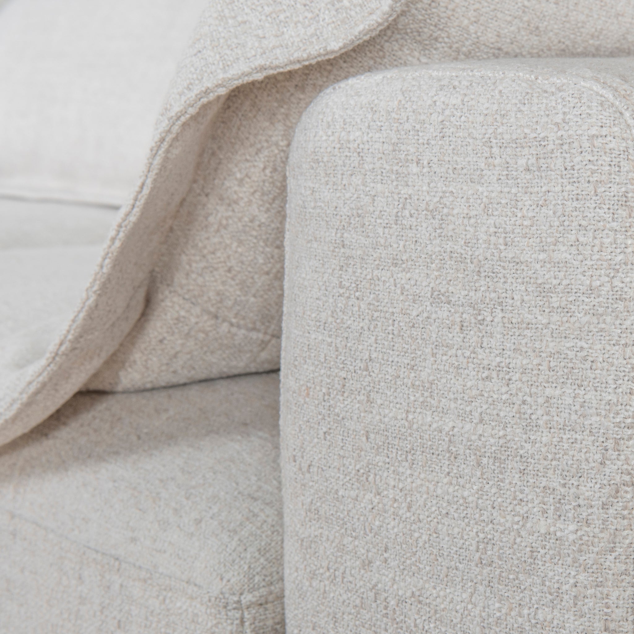 CLC10105-KSO 3 Seater Chaise Sofa - Pebble Beige