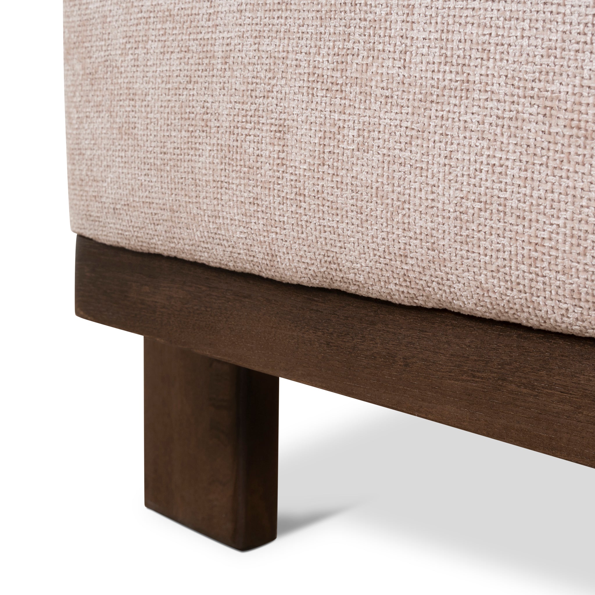 Walnut Armchair - Blush Linen