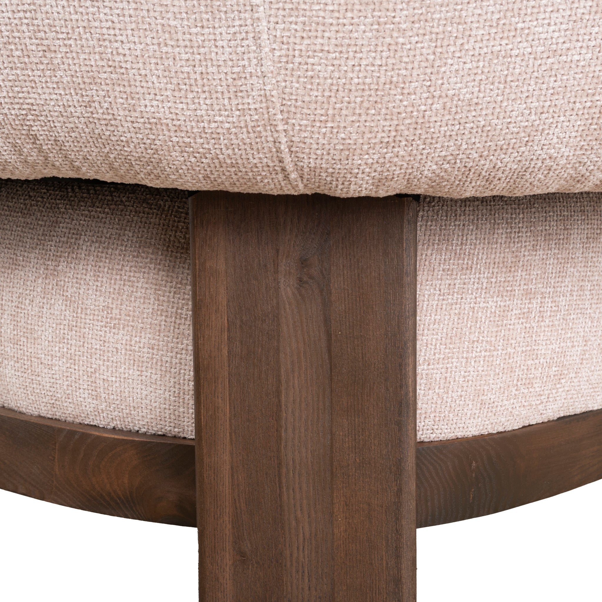 Walnut Armchair - Blush Linen