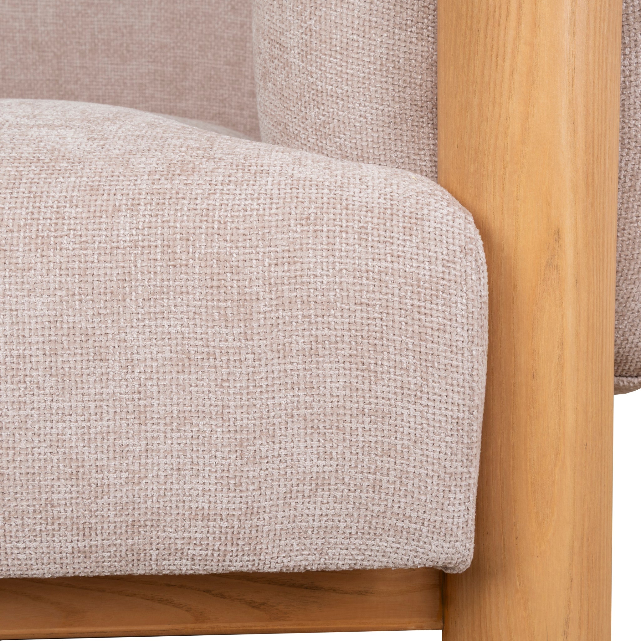 Natural Armchair - Blush Linen