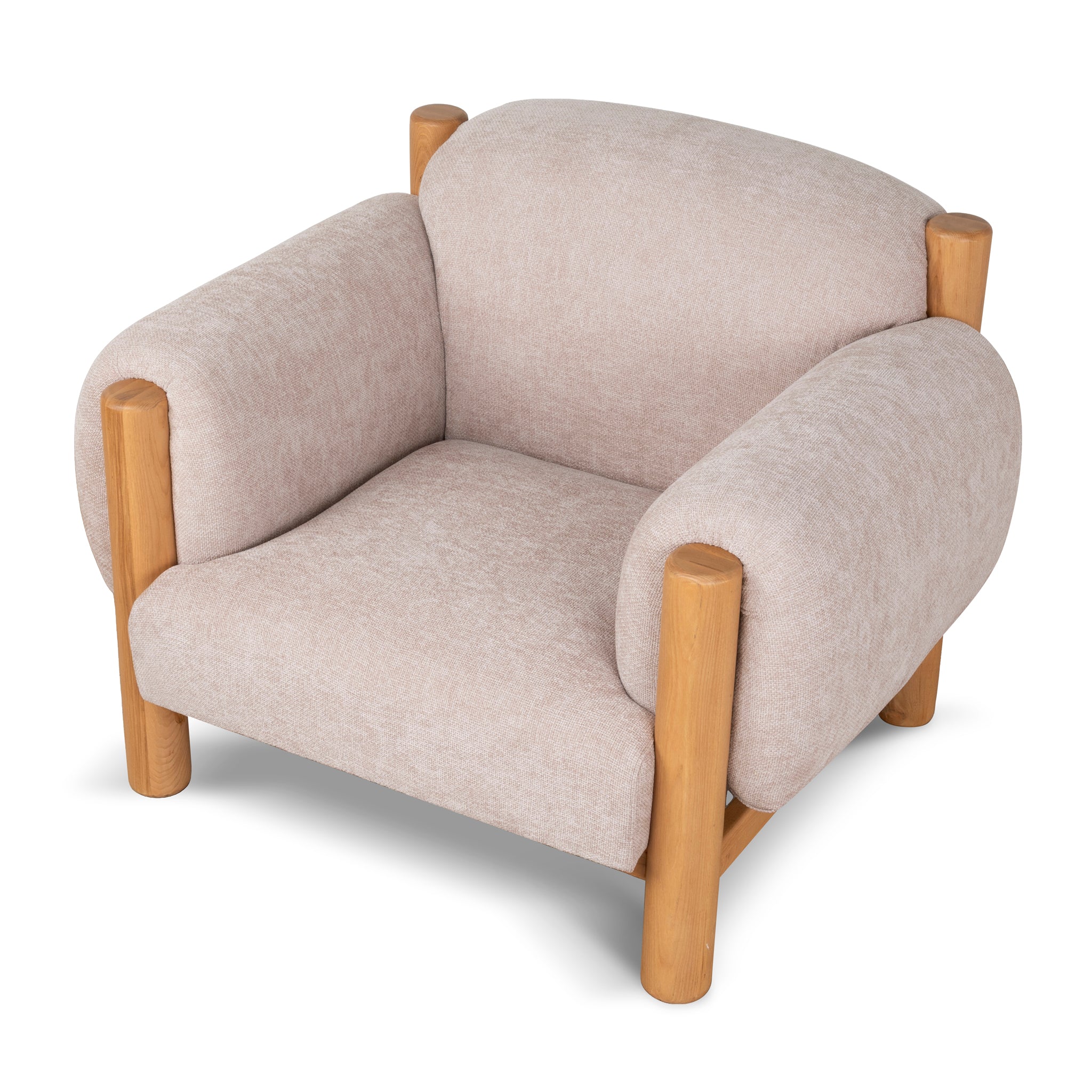 Natural Armchair - Blush Linen