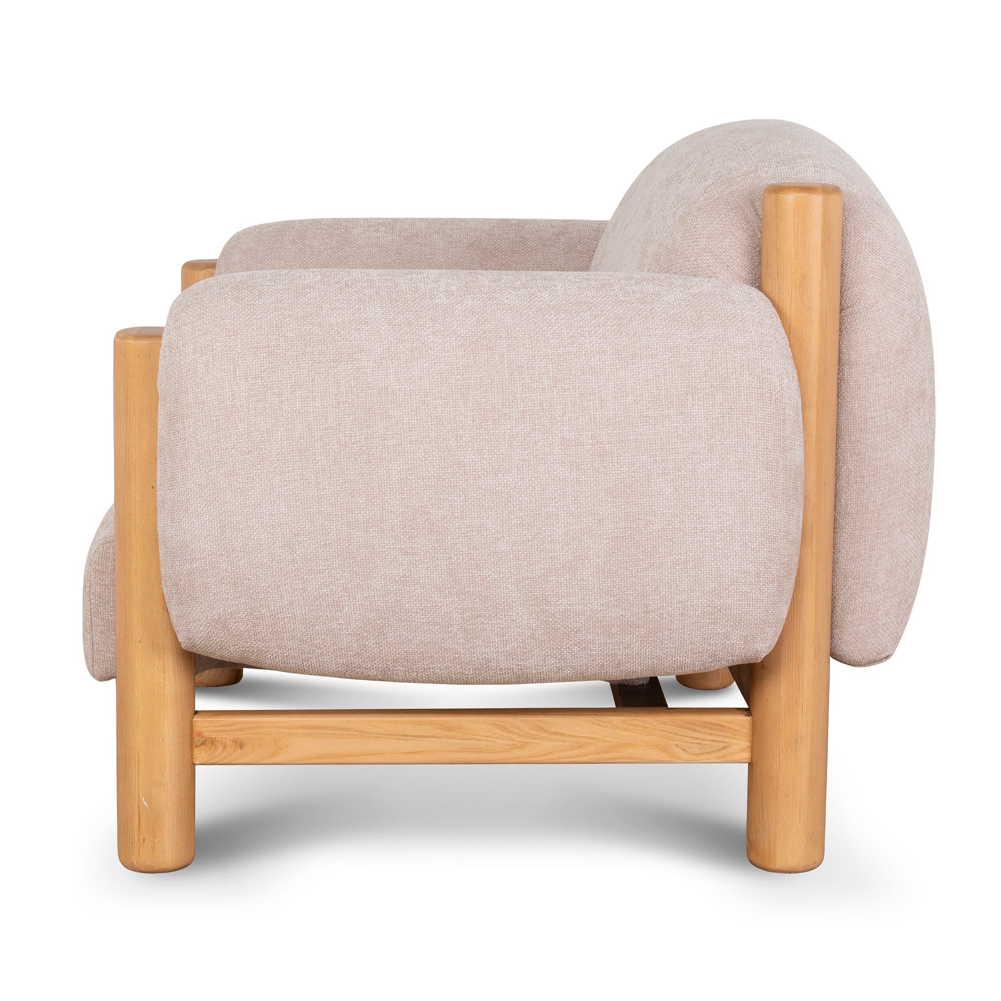 Natural Armchair - Blush Linen