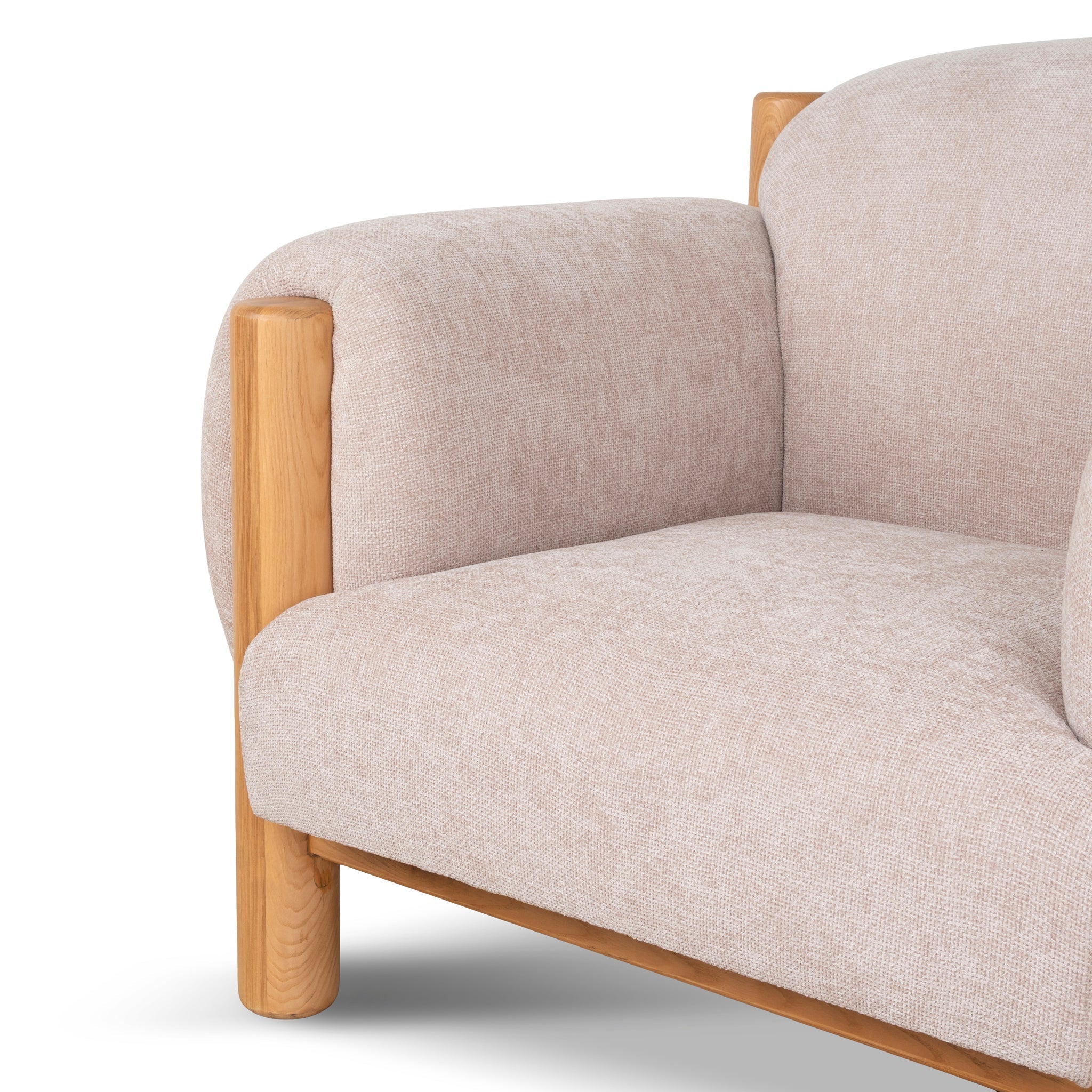 Natural Armchair - Blush Linen