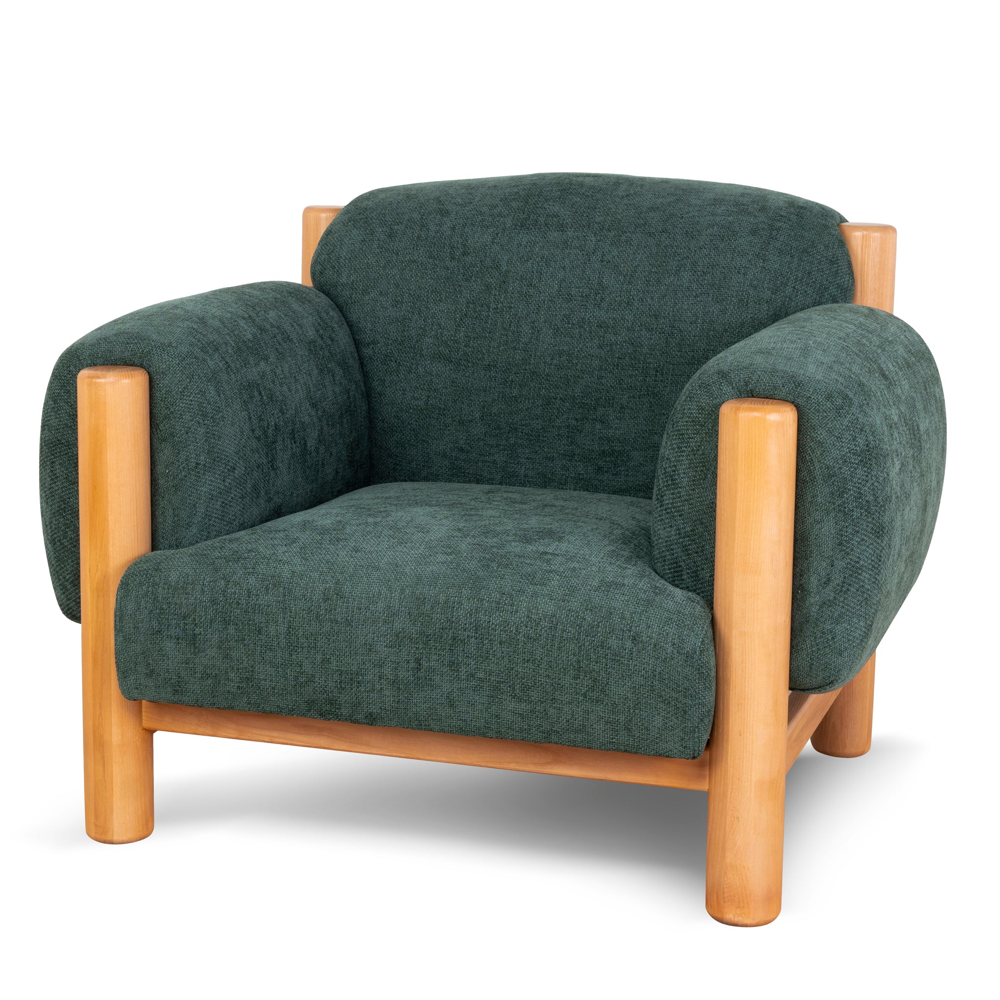 Natural Armchair - Bush Green