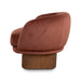 Fabric Swivel Armchair - Burnt Brown - image 3