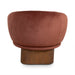 Fabric Swivel Armchair - Burnt Brown - image 5