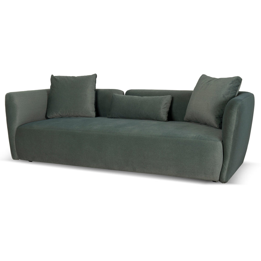 3 Seater Fabric Sofa - Burnt Green