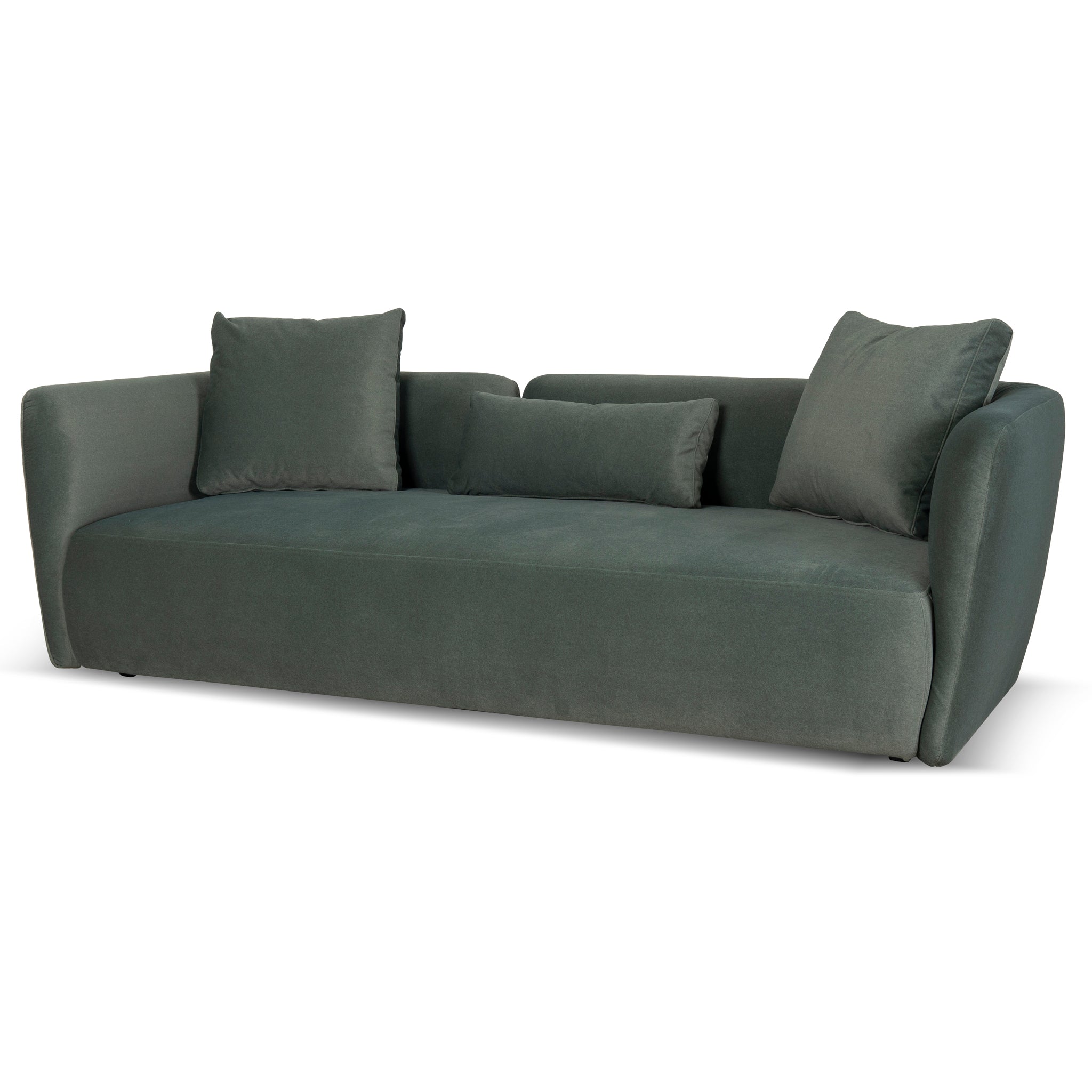CLC10198-YY 3 Seater Fabric Sofa - Burnt Green