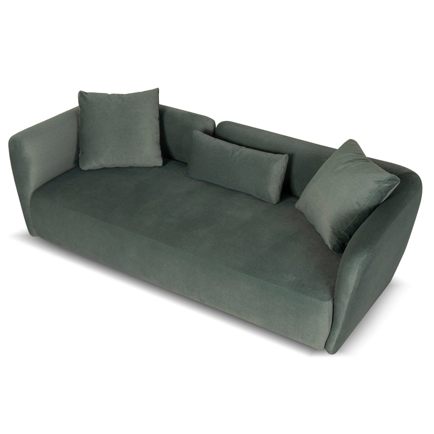 3 Seater Fabric Sofa - Burnt Green