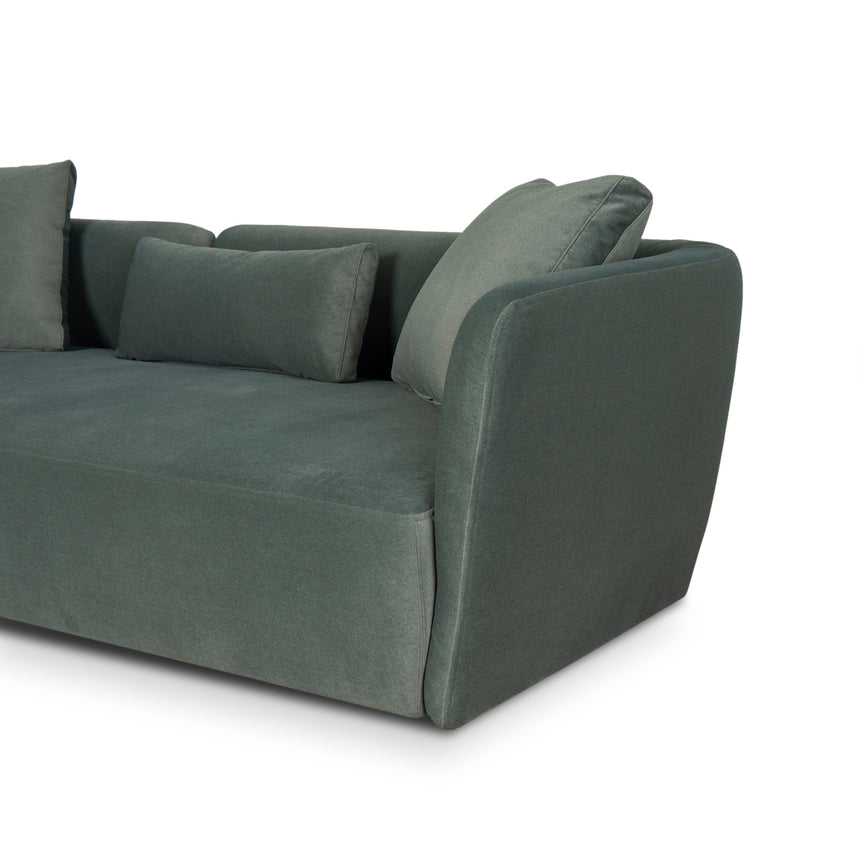 3 Seater Fabric Sofa - Burnt Green