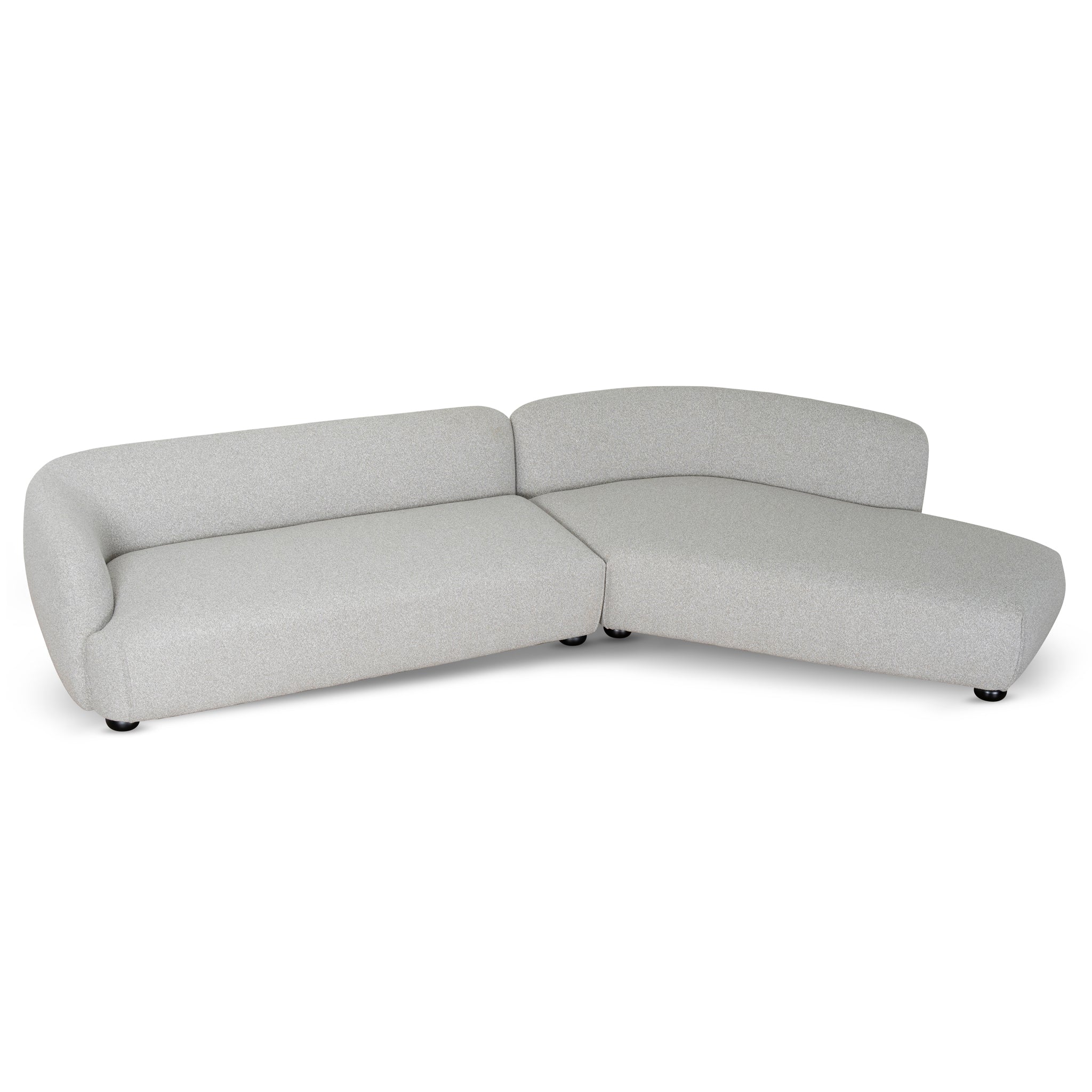 3 Seater Right Chaise Sofa - Clay Grey - Marius