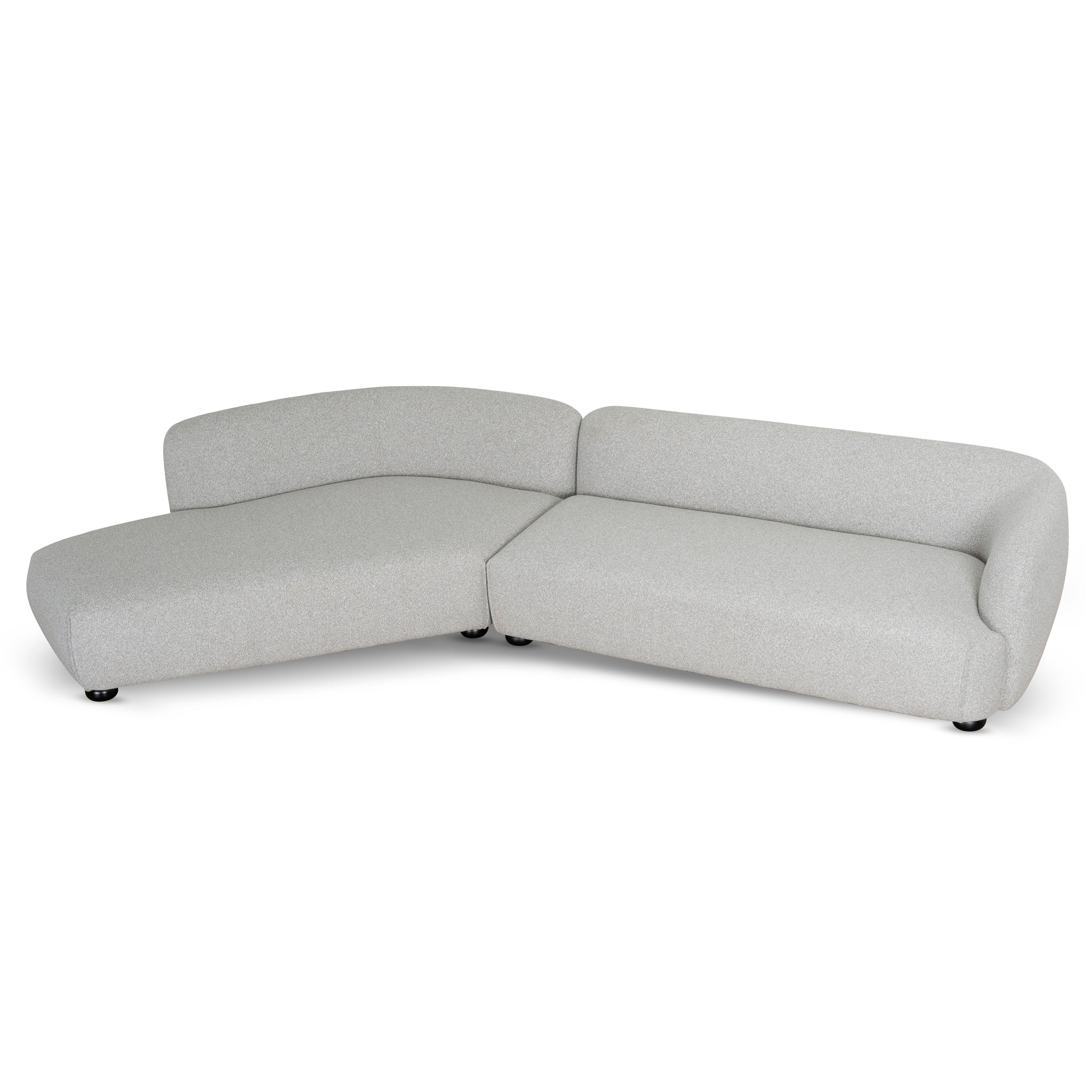 3 Seater Left Chaise Sofa - Clay Grey - Marius