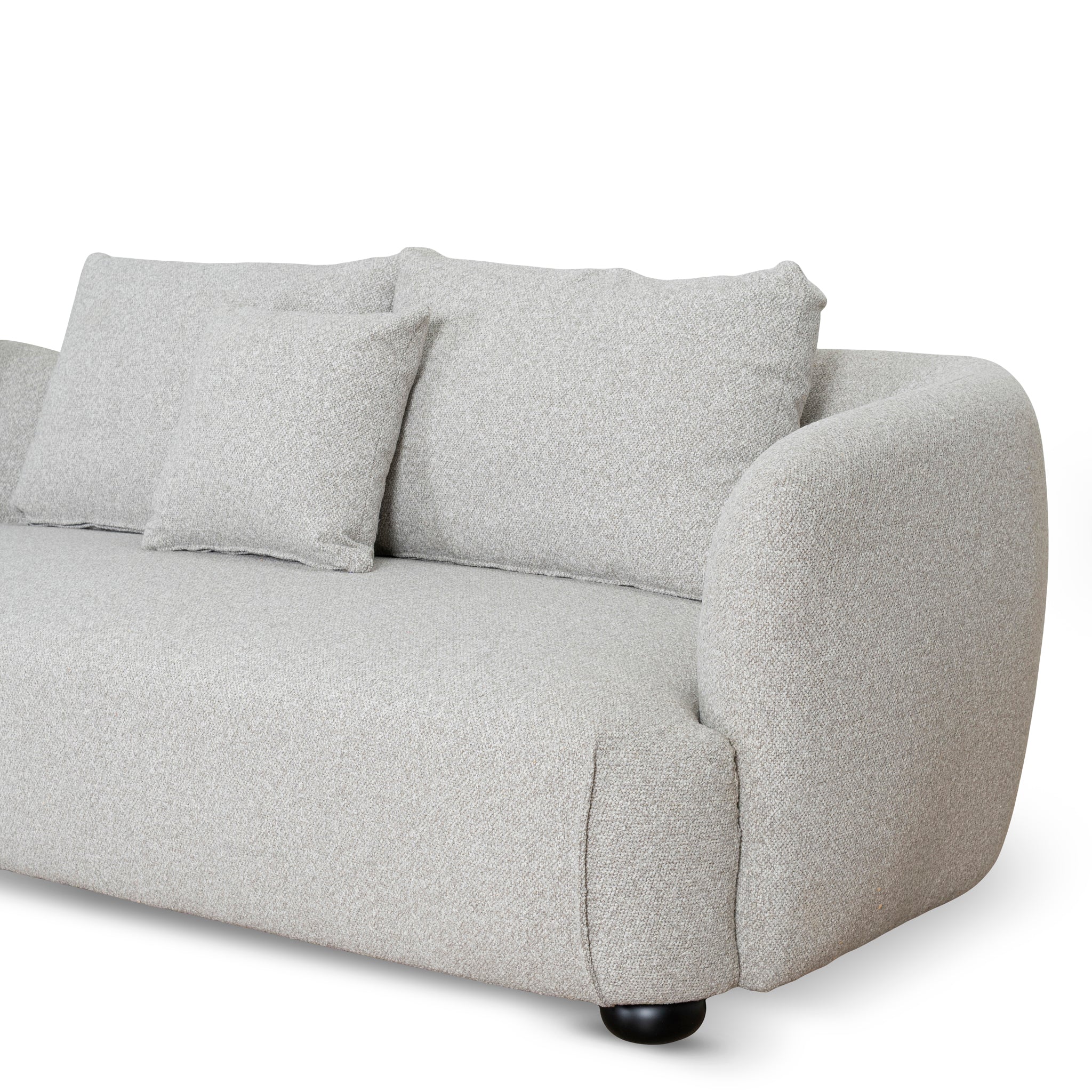 CLC10204-CA 3 Seater Left Chaise Sofa - Clay Grey