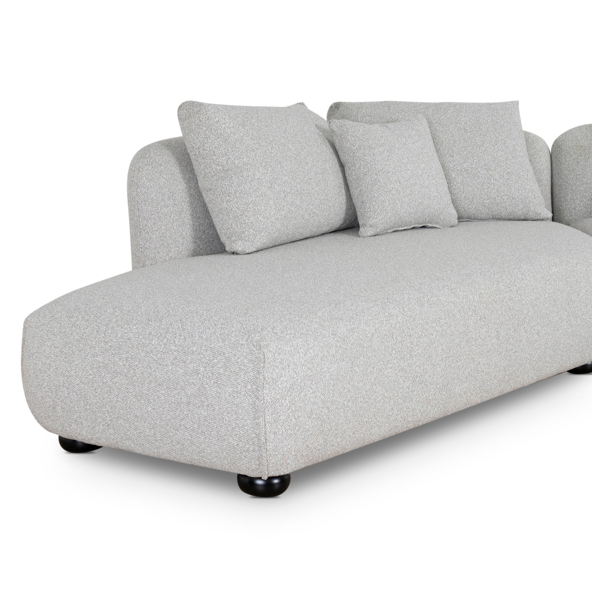 CLC10204-CA 3 Seater Left Chaise Sofa - Clay Grey