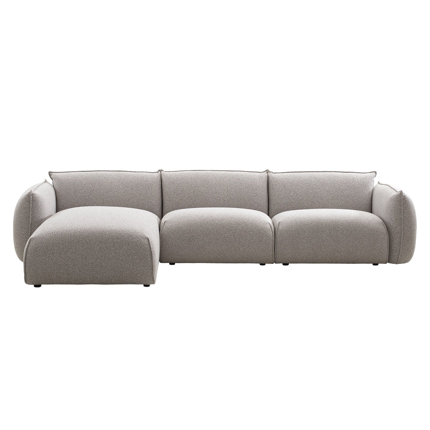 3 Seater Left Chaise Sofa - Clay Grey