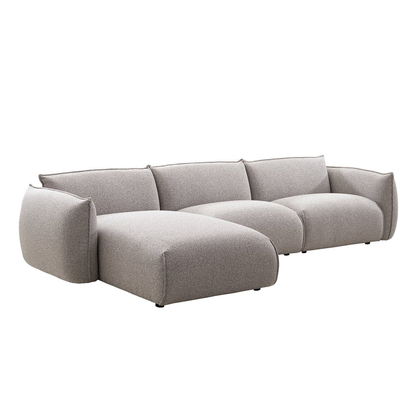 3 Seater Left Chaise Sofa - Clay Grey