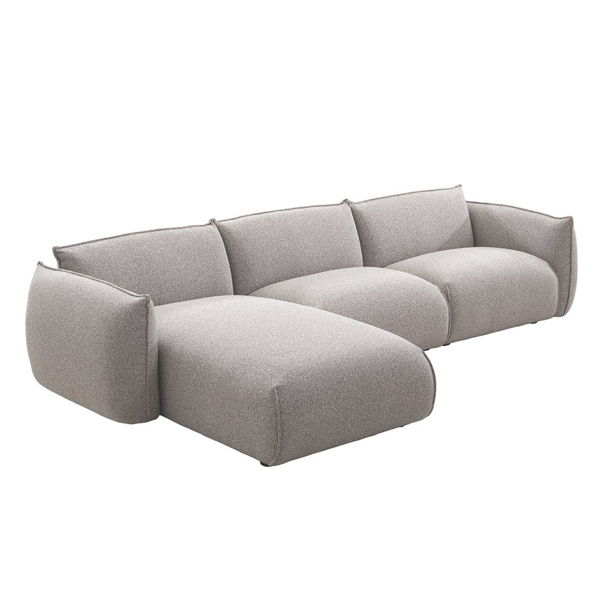 3 Seater Left Chaise Sofa - Clay Grey