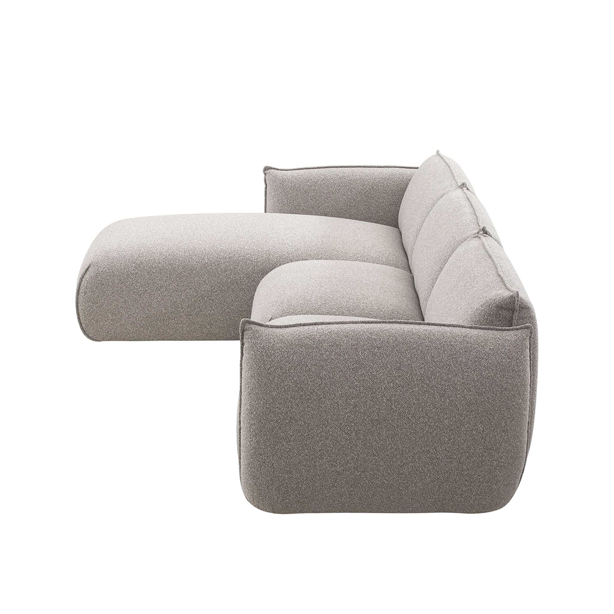 CLC10238-IG 3 Seater Left Chaise Sofa - Clay Grey
