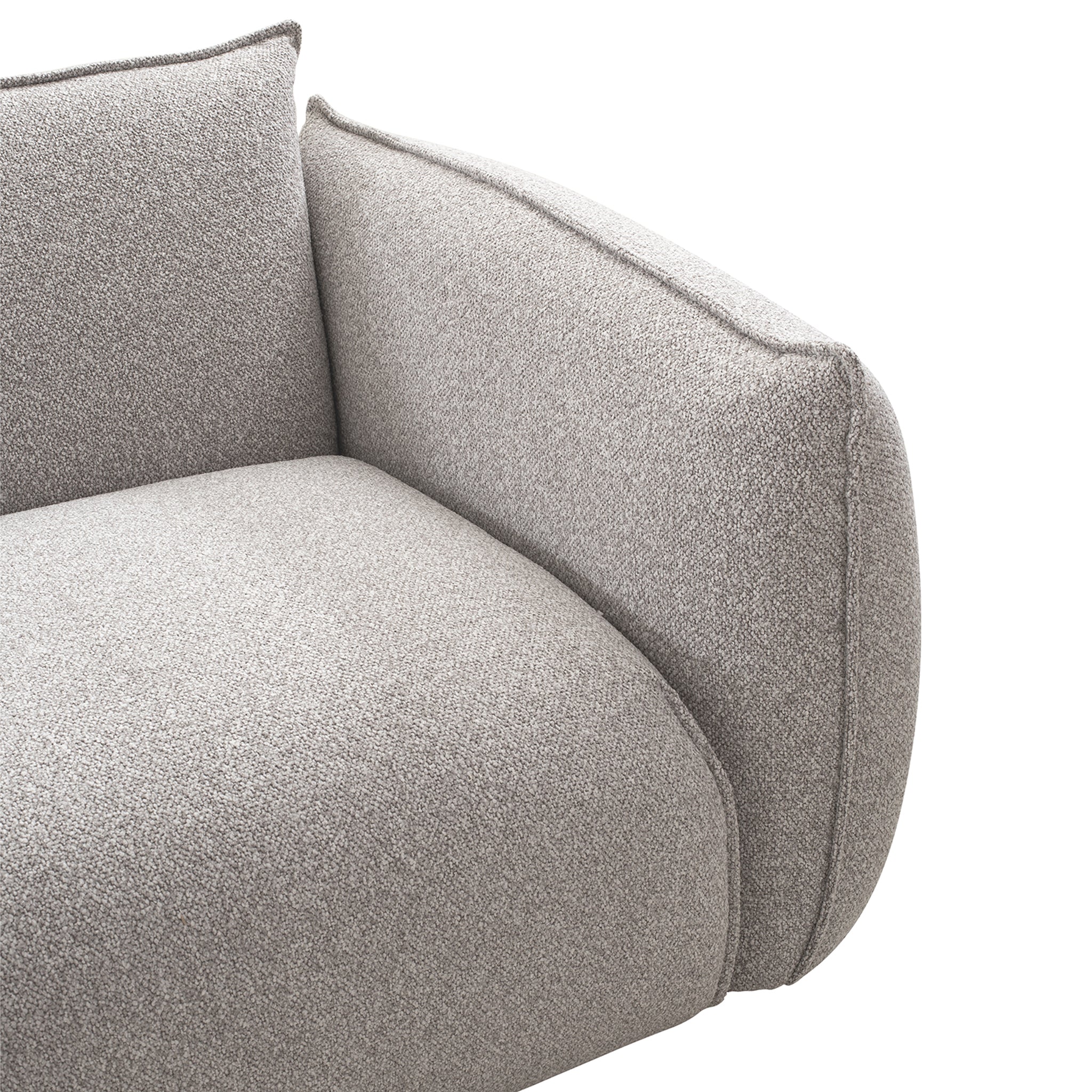 CLC10238-IG 3 Seater Left Chaise Sofa - Clay Grey