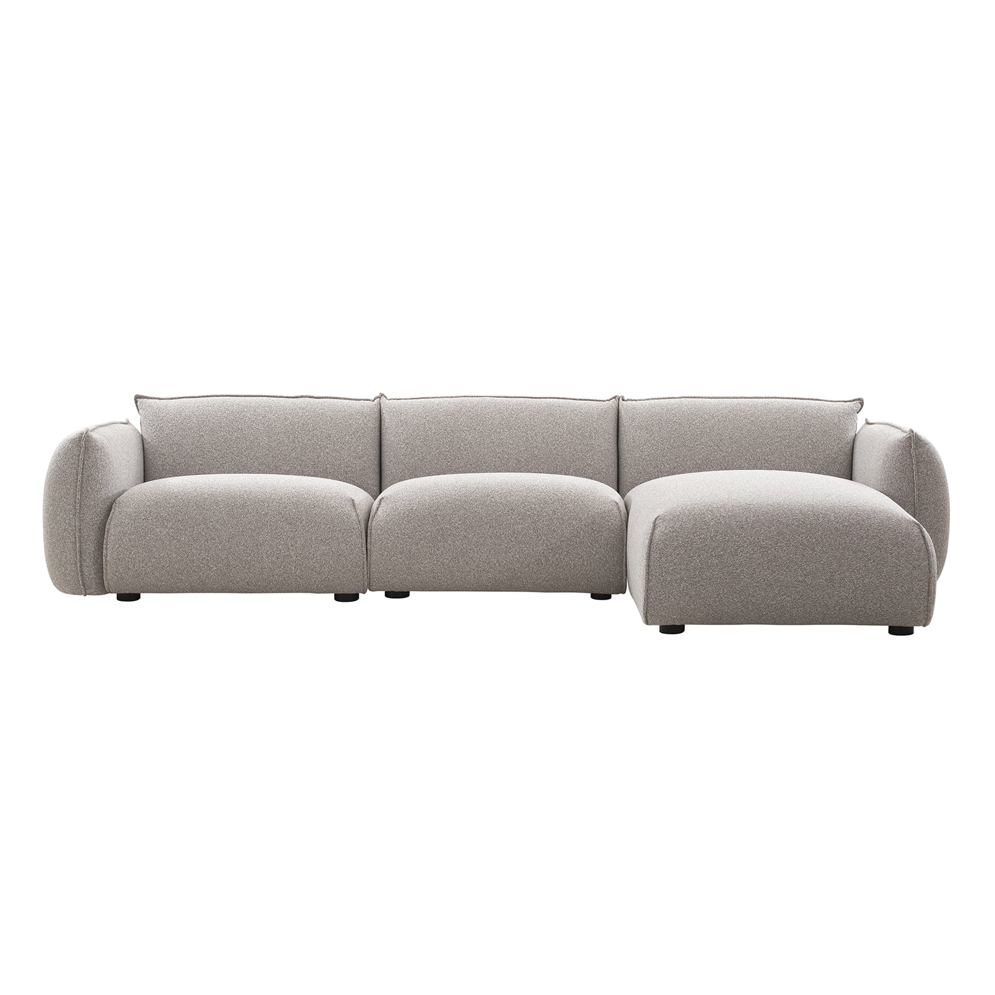 CLC10239-IG 3 Seater Right Chaise Sofa - Clay Grey