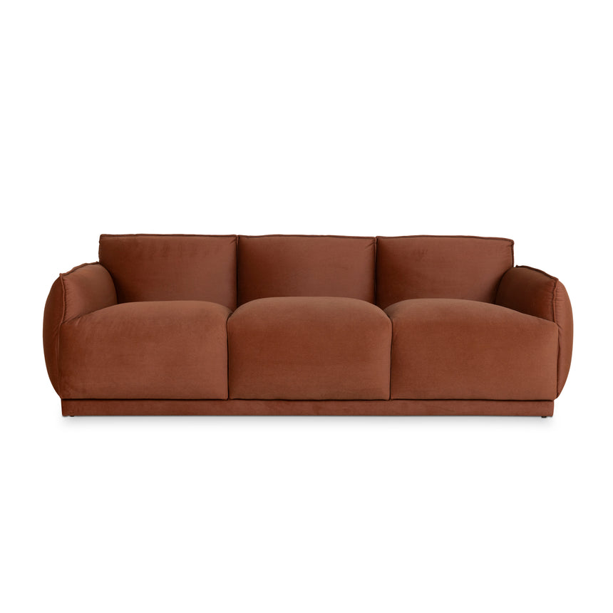 3 Seater Sofa - Rustic Burnt Orange