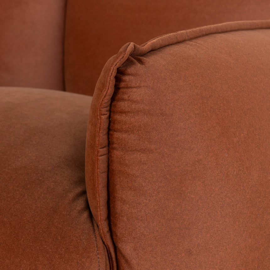 3 Seater Sofa - Rustic Burnt Orange