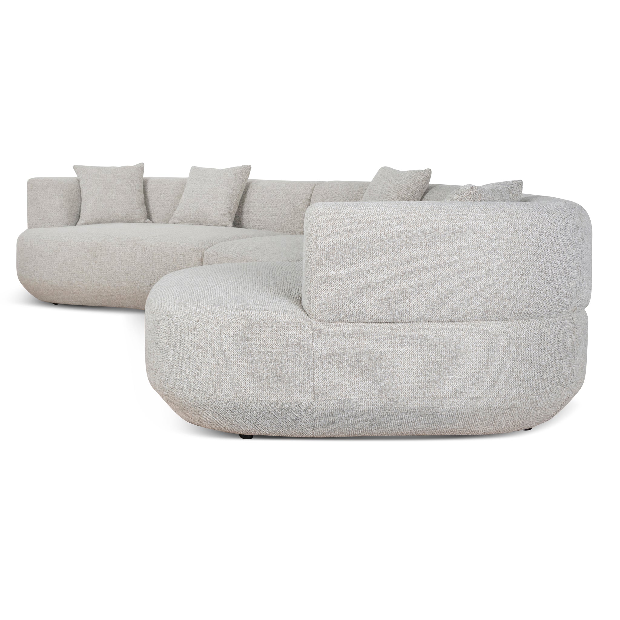 Modular Right Chaise Sofa - Milan Beige - image 6