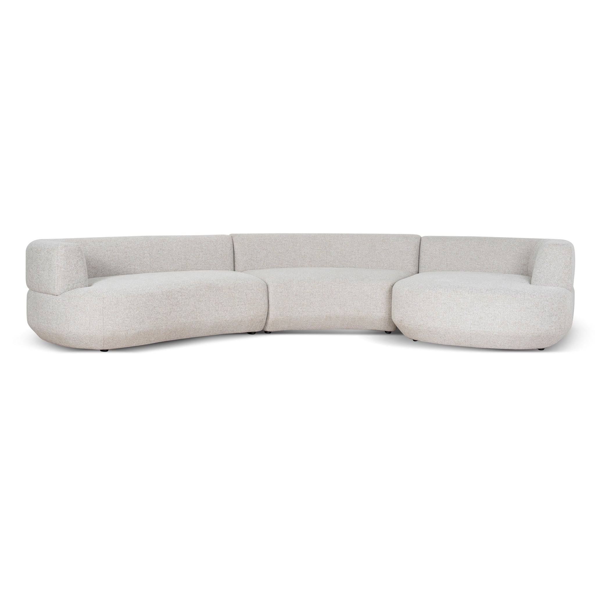 Modular Right Chaise Sofa - Milan Beige - image 2