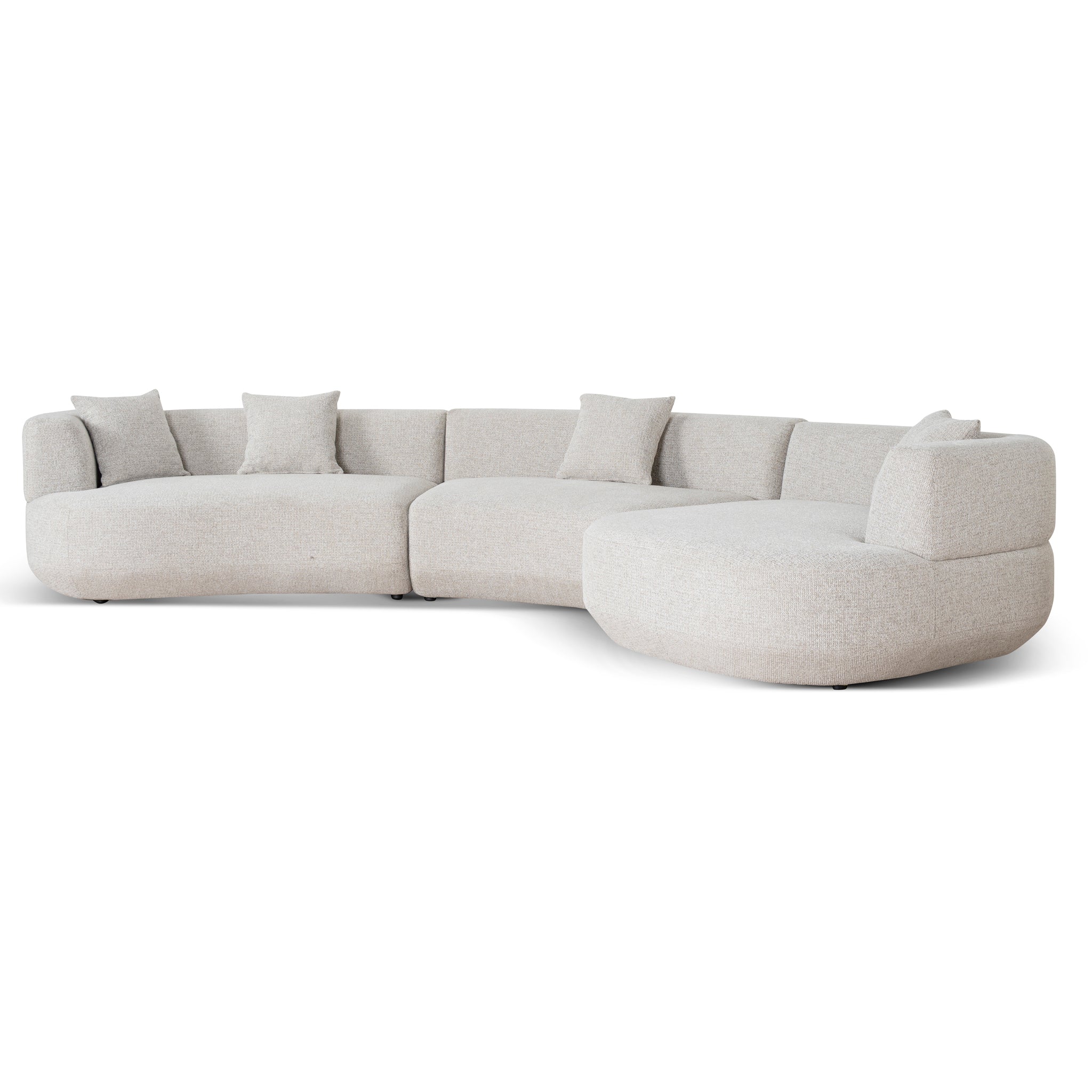 Modular Right Chaise Sofa - Milan Beige - image 4