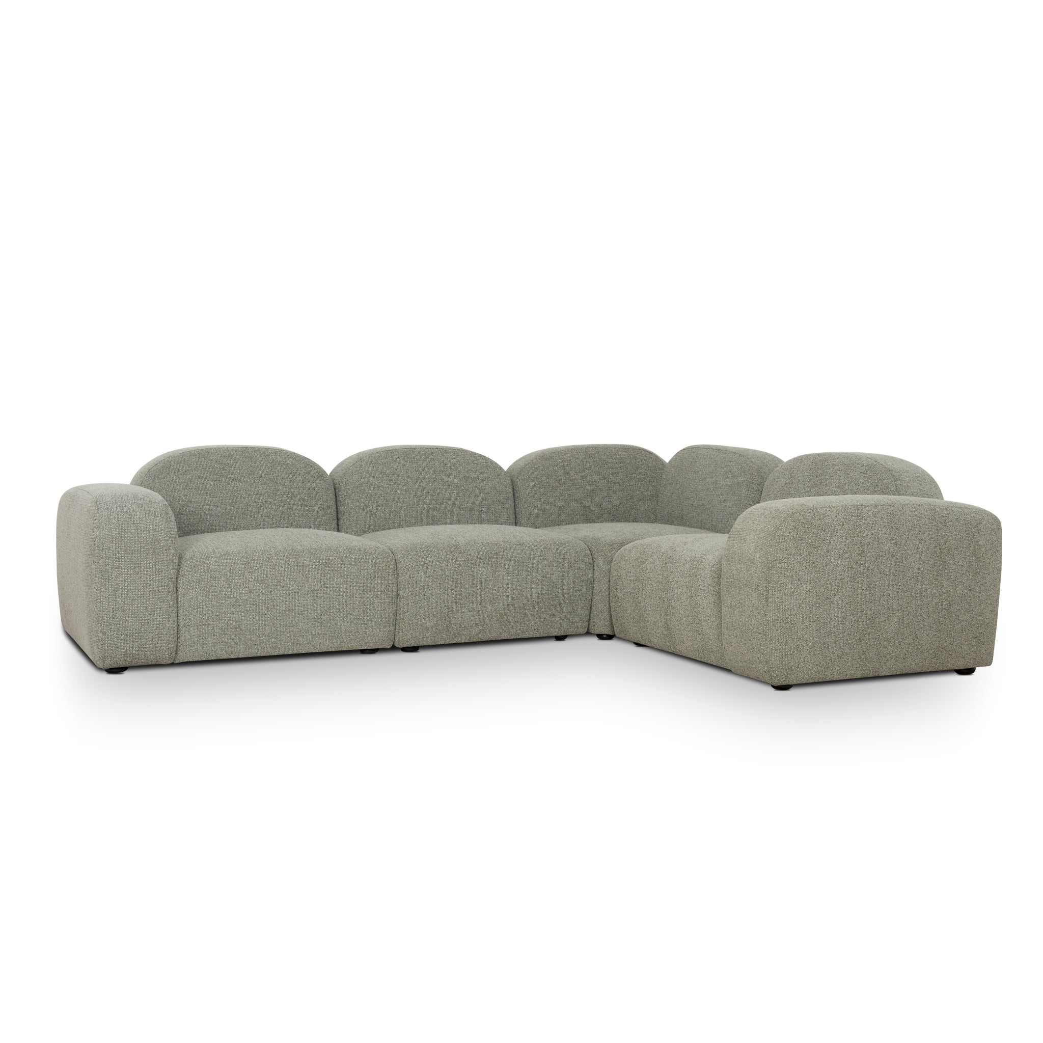 Additional Armless for 4 Seater Sofa - Coral Light Green
