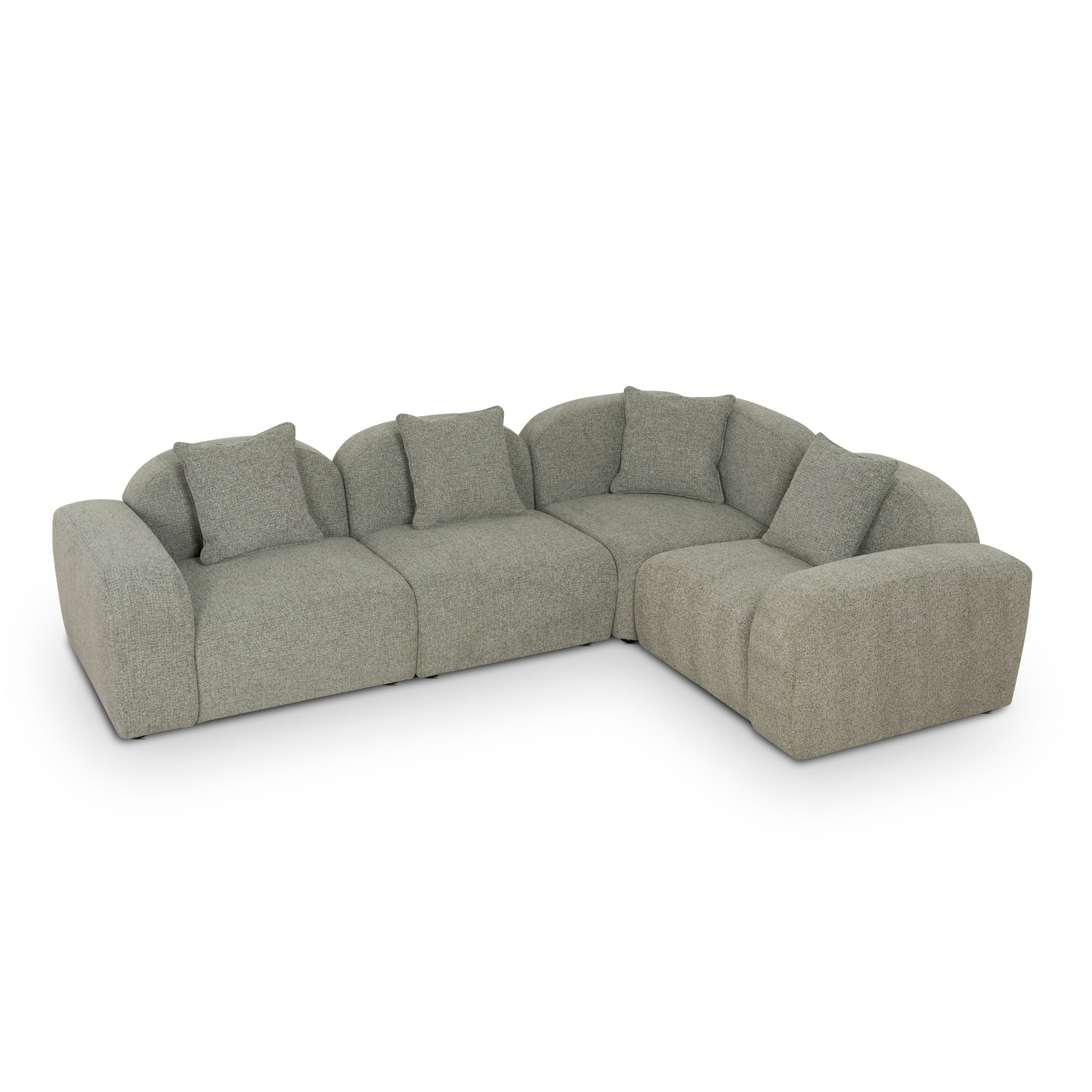Additional Armless for 4 Seater Sofa - Coral Light Green