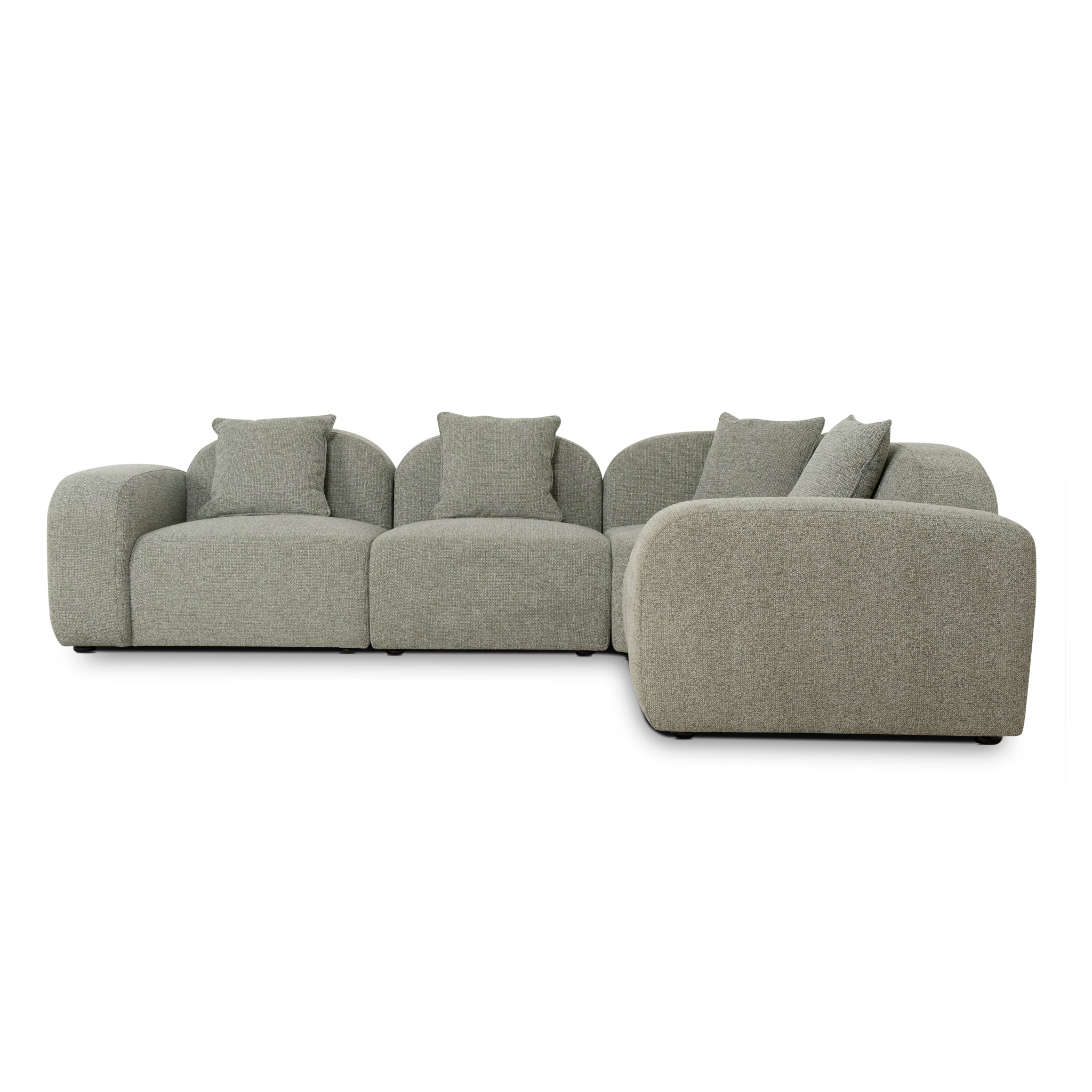 Additional Armless for 4 Seater Sofa - Coral Light Green