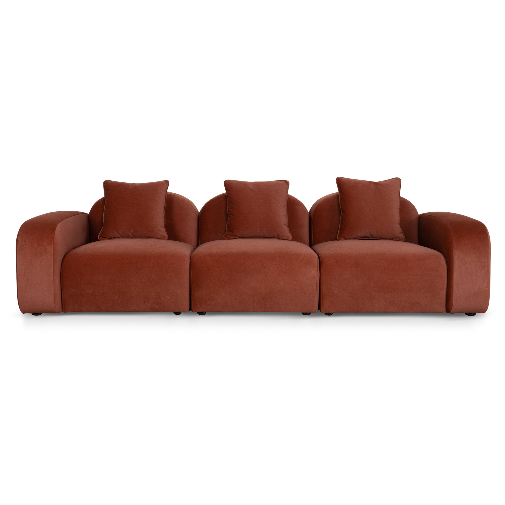Additional Armless for 4 Seater Sofa - Umber Orange